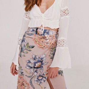 Stone Cold Fox Magnolia Shell wrap skirt